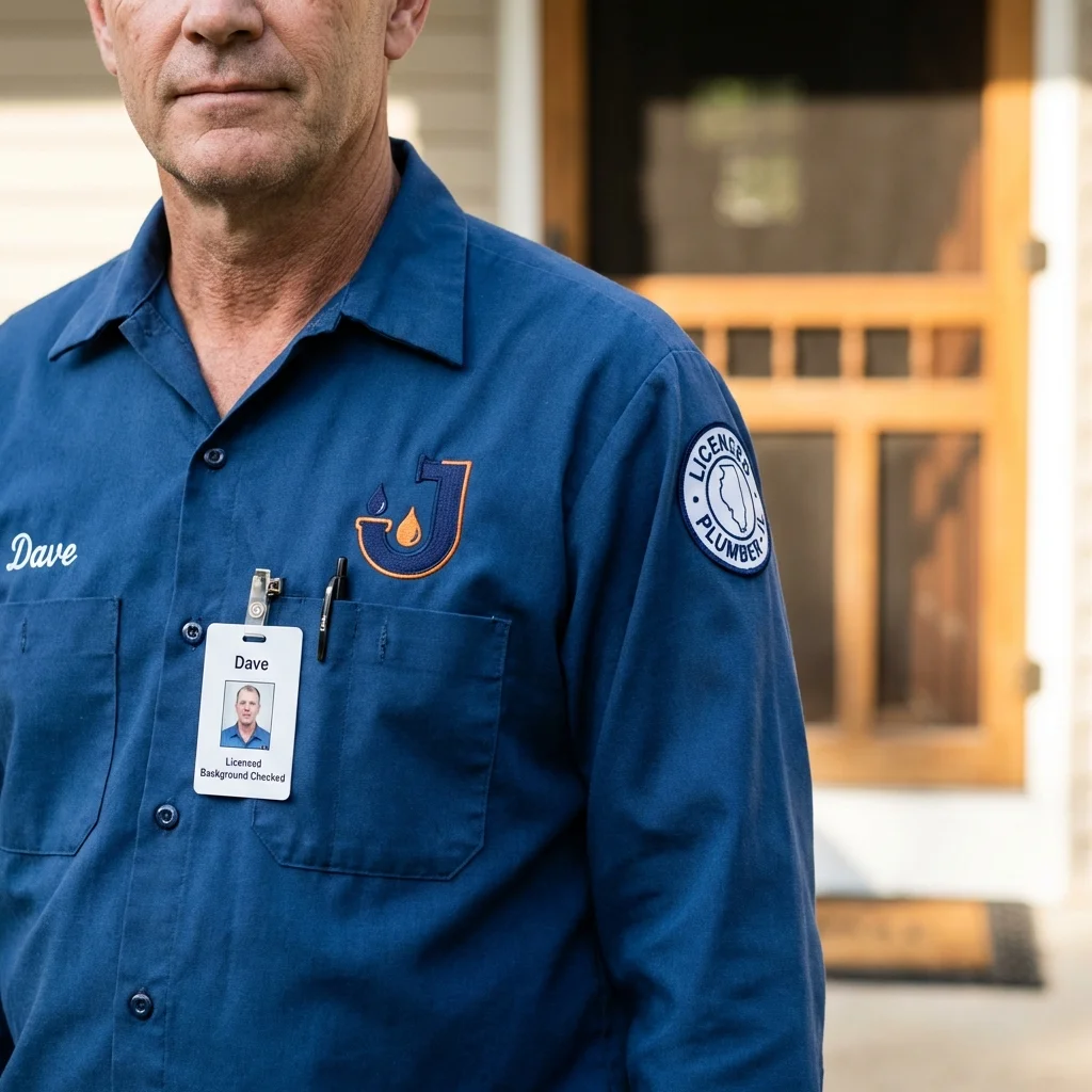 Licensed plumber showing ID badge in Wells, NV